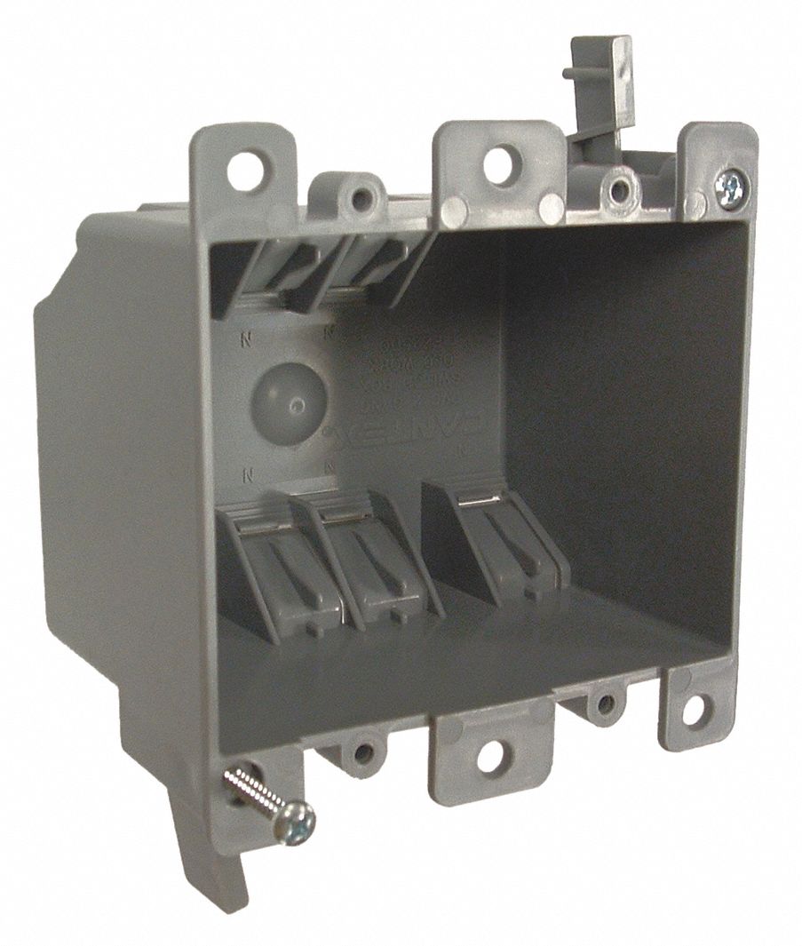 ELECTRICAL BOX,25 CU IN,PVC,2-3/4 IN D