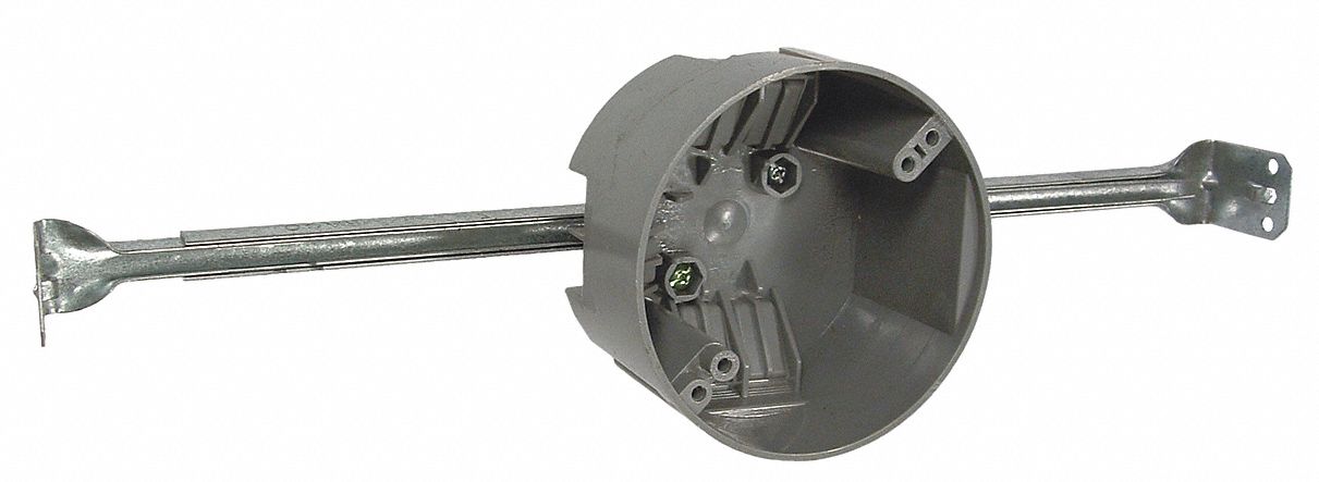 Electrical Box: Polycarbonate, Nonmetallic Material & Nominal Size, Round, 1 Gangs, 4 in Dia.