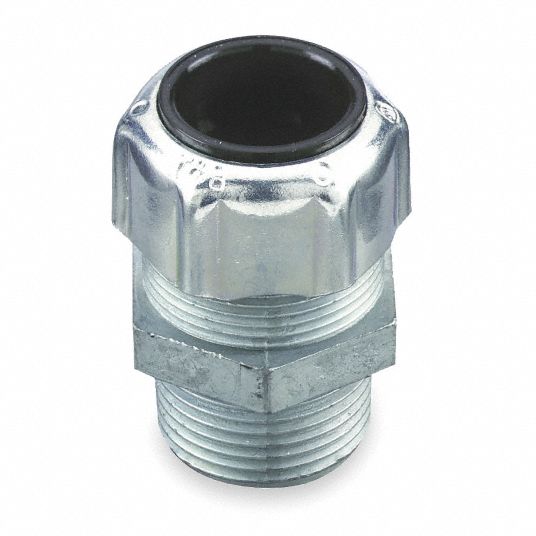 THOMAS & BETTS Liquid Tight Cord Connector Steel, 1/2 in MNPT, 0.50 in