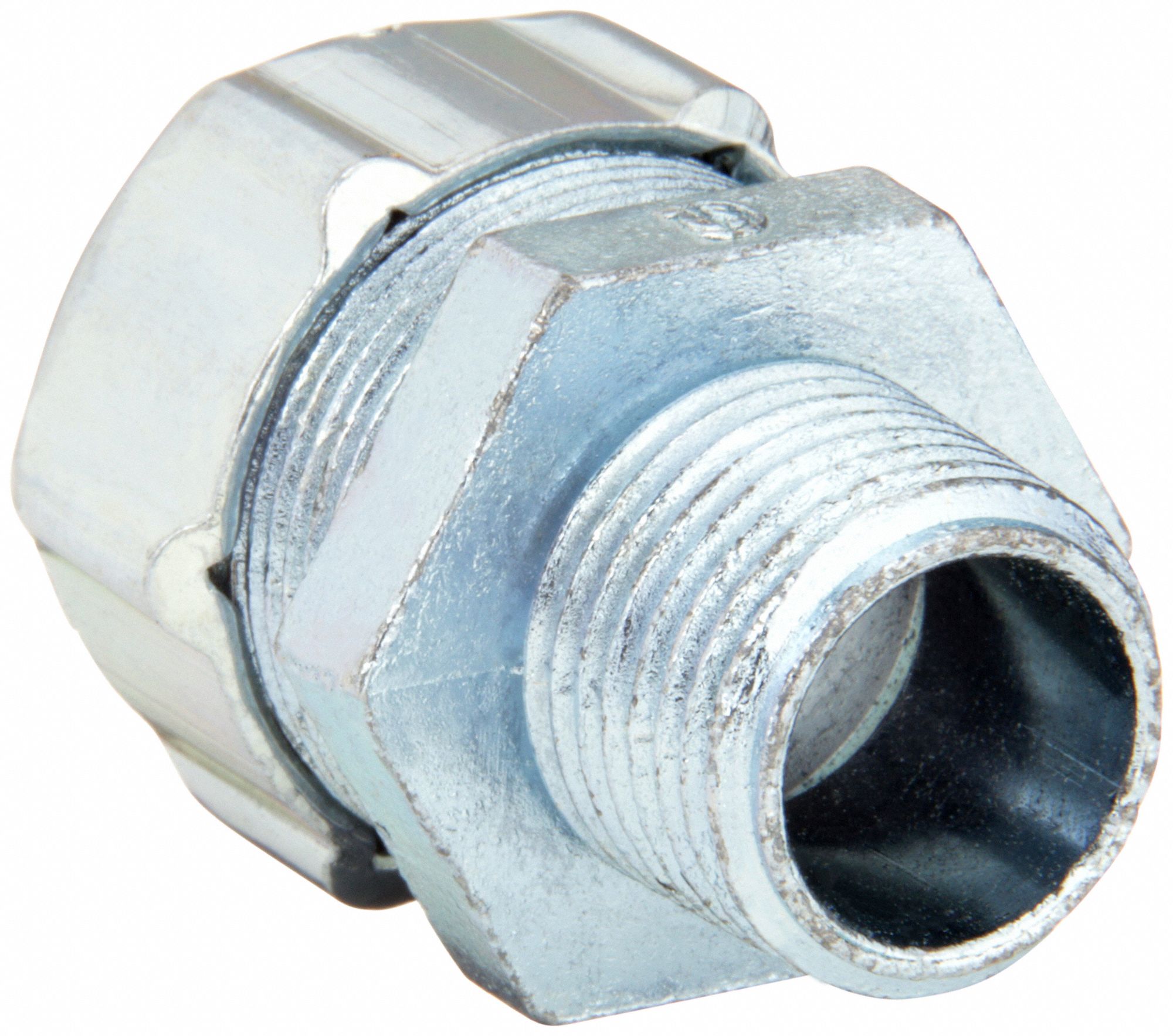 THOMAS & BETTS Liquid Tight Cord Connector Steel, 1/2 in MNPT, 0.50 in to 0.75 in, Silver