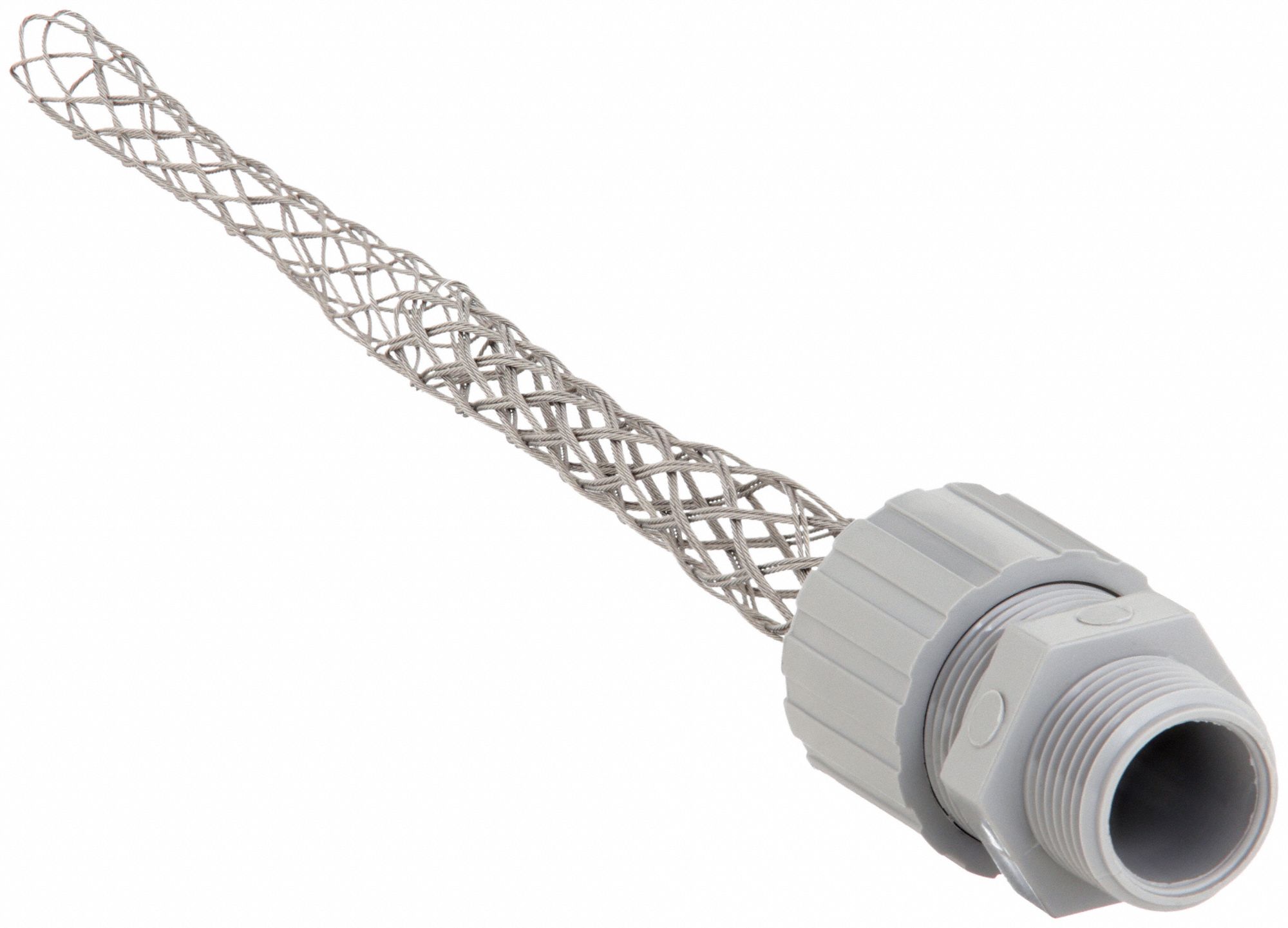 Liquid Tight Cord Connector with Strain Relief: Straight, Nylon, 3/4 in MNPT, 0.63 in to 0.75 in