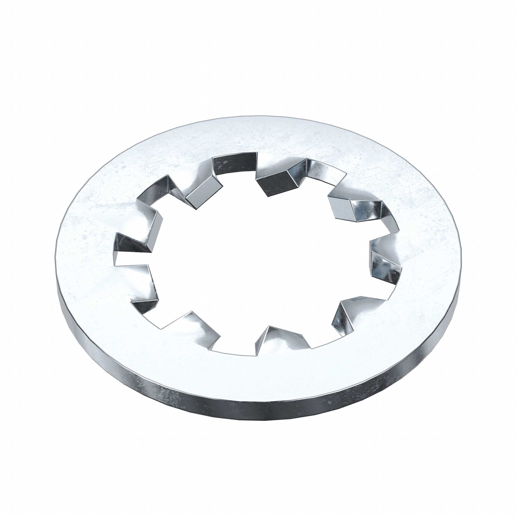 LOCK WASHER, FOR #12 SCREW, INTERNAL TOOTH LOCK, STEEL, ZINC PLATED, 0.027 IN MAX THICK, 100 PK