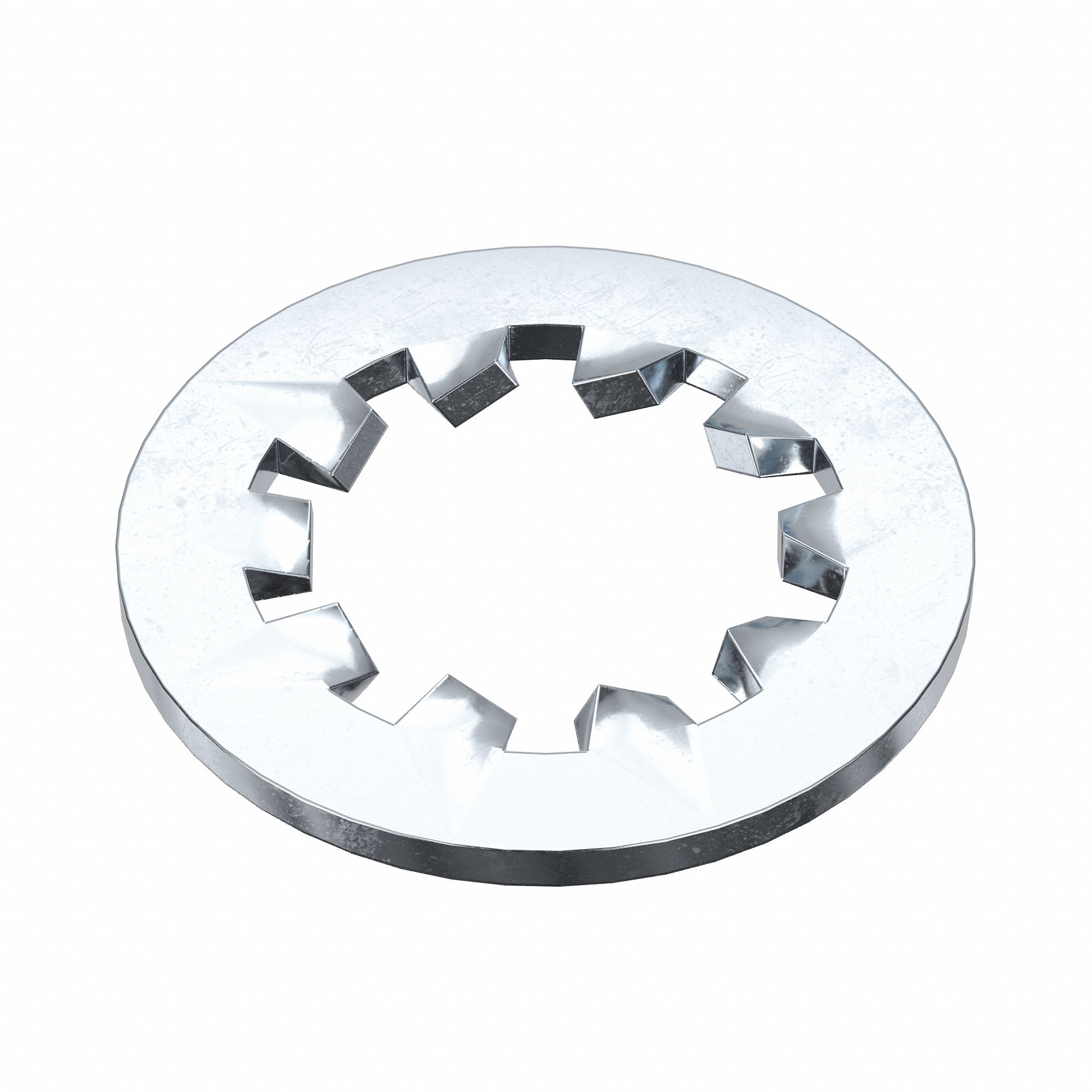 LOCK WASHER, FOR ¼ IN SCREW, INTERNAL TOOTH LOCK, STEEL, ZINC PLATED, 100 PK