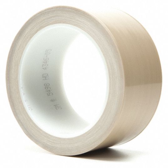 1-1/2 wide PTFE Fabric Tape with 1/2 non-sticky Zone down the