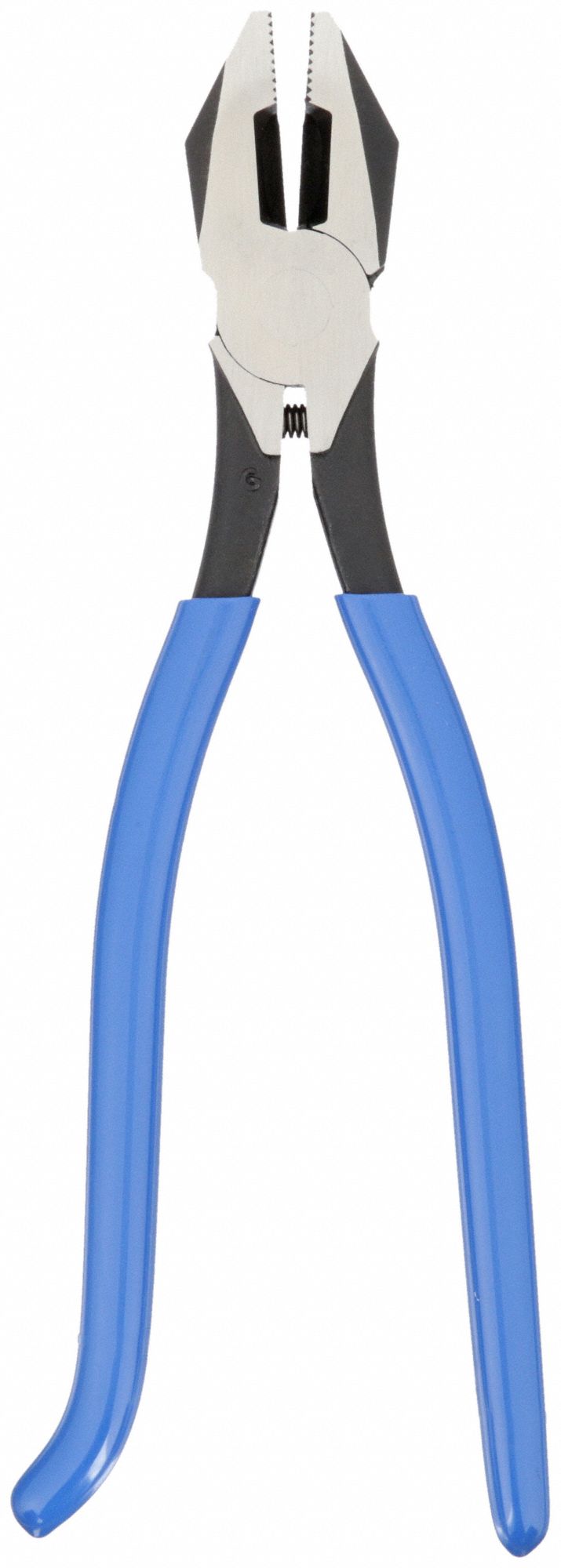 Iron Workers Plier: Flat, 9 1/4 in Overall Lg, 1 1/4 in Jaw Lg, 1 1/8 in Jaw Wd, 1/2 in Jaw Thick