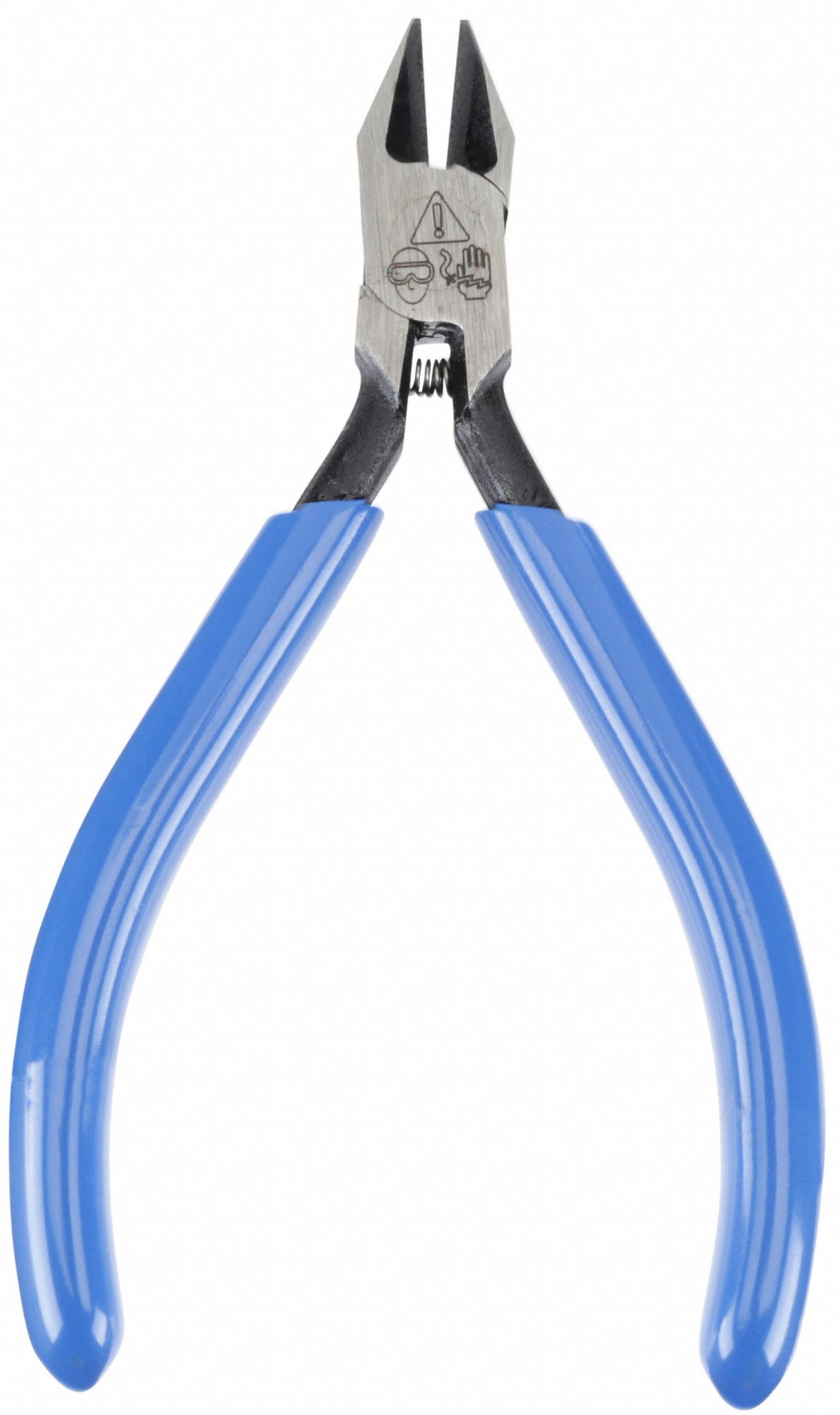 PRECISION DIAGONAL CUTTING PLIER, SEMIFLUSH, NARROW, 4 1/4 IN OVERALL L, 1/2 IN JAW L