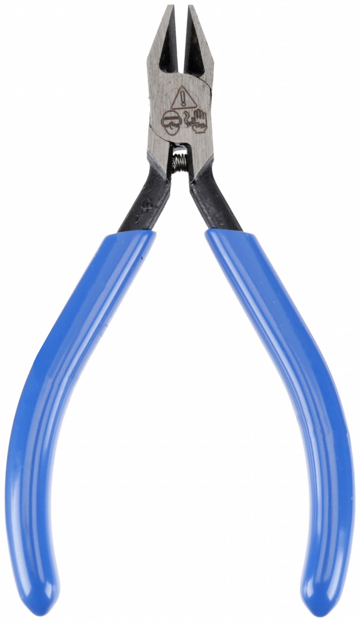 PRECISION DIAGONAL CUTTING PLIER, FLUSH, POINTED, 4¼ IN OVERALL L, ½ IN JAW L, ⅜ IN JAW W