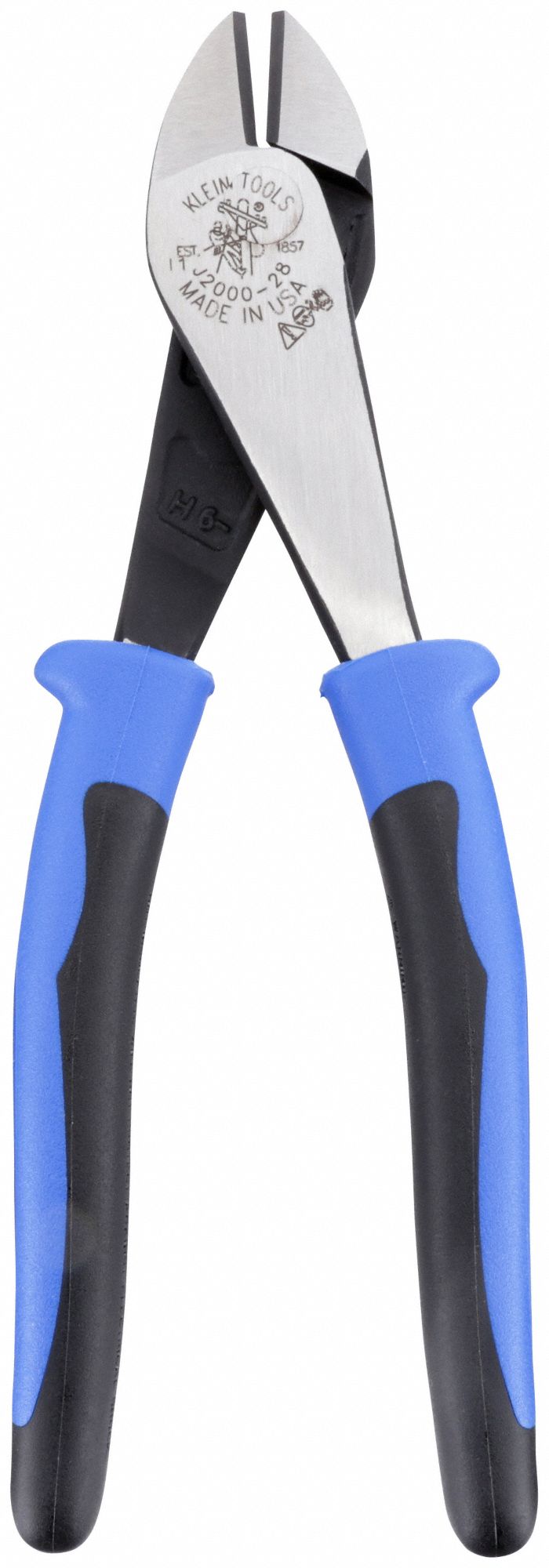 HIGH LEVERAGE DIAGONAL CUTTING PLIER, STANDARD, STRAIGHT, OVAL, ⅞ IN JAW L, 1¼ IN JAW W
