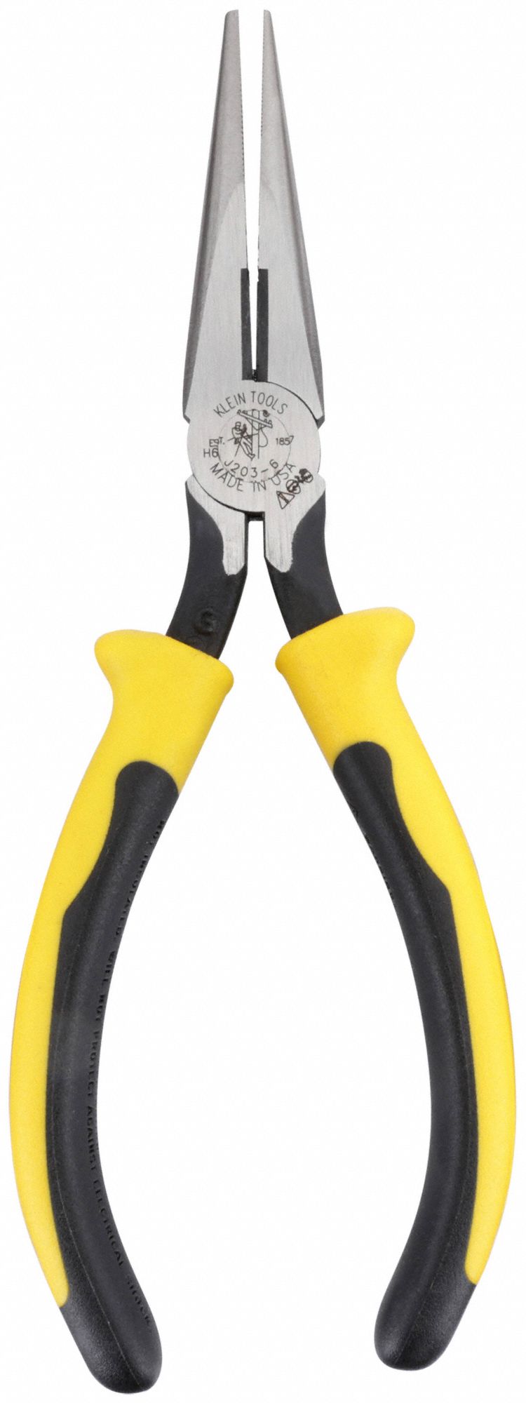 2 in Max Jaw Opening, 6 5/8 in Overall Lg, Needle Nose Plier - 2DFB6