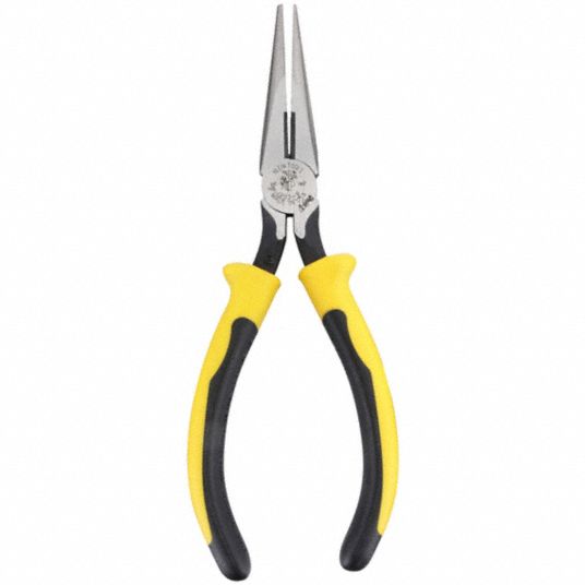 Klein Tools D203-6C Long Nose Serrated Jaw w/ Side Cutters, 6