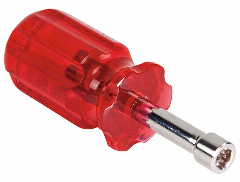 KLEIN TOOLS Hollow Round Shank Nut Driver, Tip Size 1/4 in, Bolt