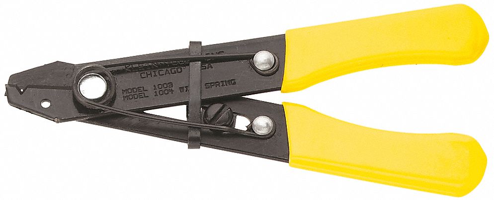 Wire Stripper: 26 AWG to 12 AWG, 5 in Overall Lg, Std Cushion Grip, 28 AWG to 14 AWG, Less than 6 in