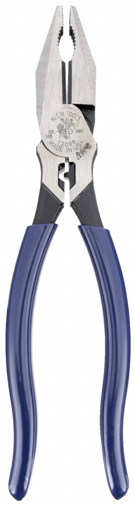 LINEMANS PLIER, FLAT, 8 5/8 IN OVERALL L, 1 3/4 IN JAW L, 1 IN JAW W, 1/2 IN JAW THICK