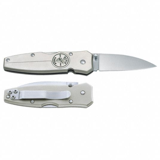 Klein Tools 3 in. Stainless Steel Stainless Steel Pocket Knife in