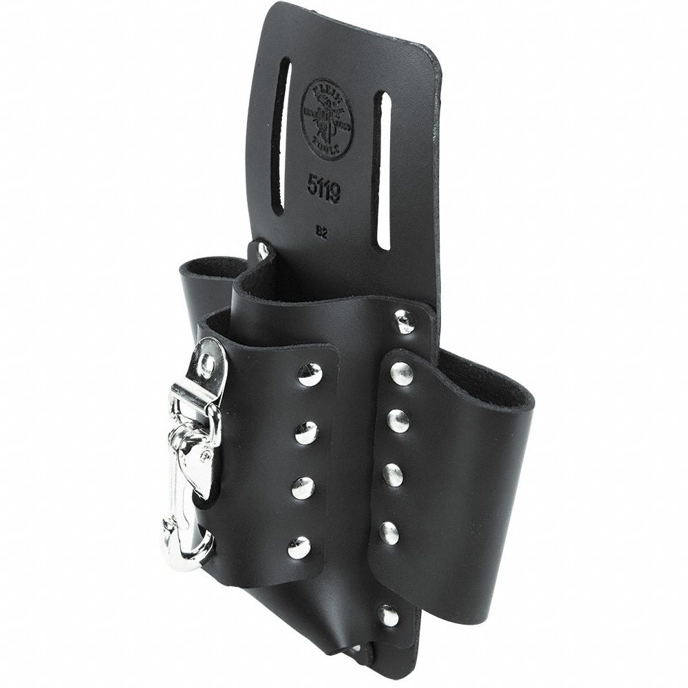 KLEIN TOOLS Tool Holster 4 Pockets, Knife/Pliers, Belt Slot, For 2 in