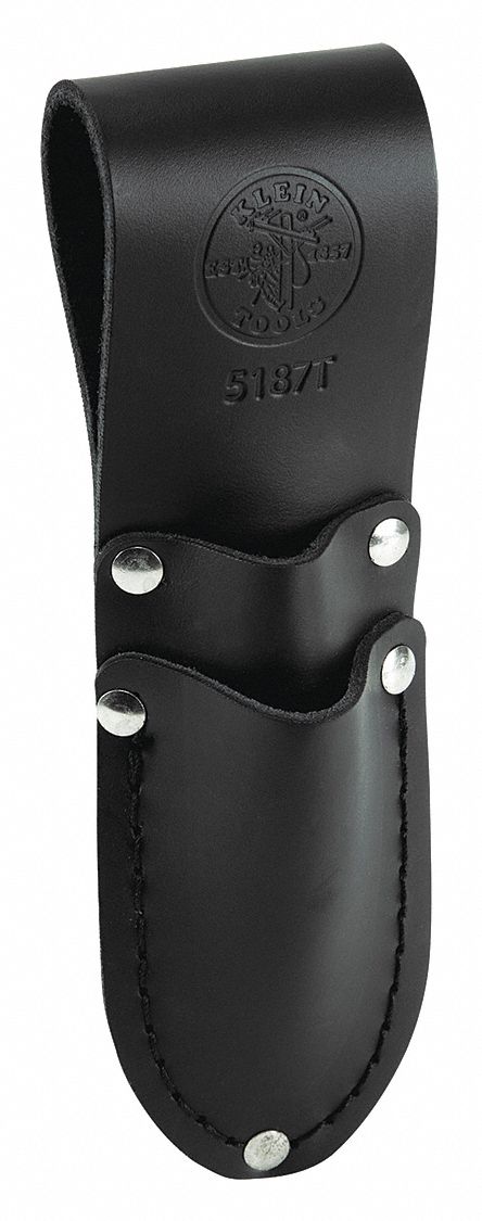 Tool Pouch: For 2 1/4 in Belt Wd - Max, 2 Pockets, Black