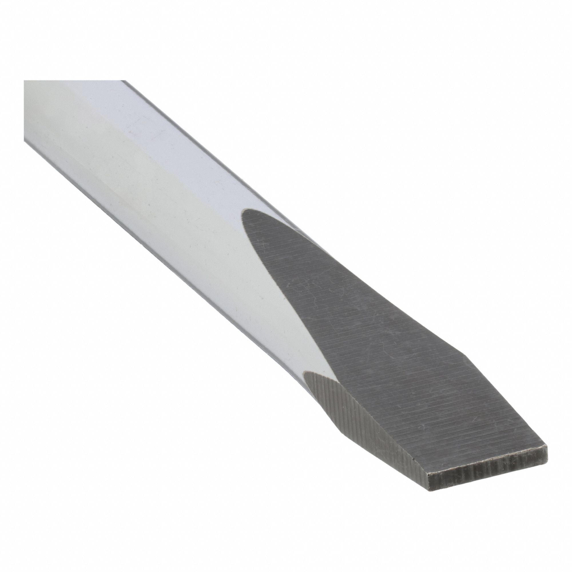 General Purpose Slotted Screwdriver: Steel, 1/4 in Tip Size, Long Lg, 4 in Shank Lg