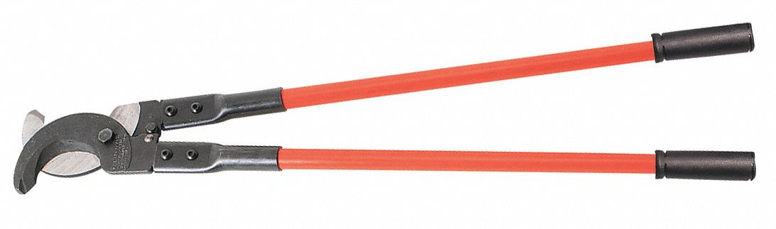 KNIPEX Insulated Ratcheting Cable Cutter: Multi-Component, Shear, For 2 in  Max Dia Data Cable - 21XJ96|95 36 280 SBA - Grainger