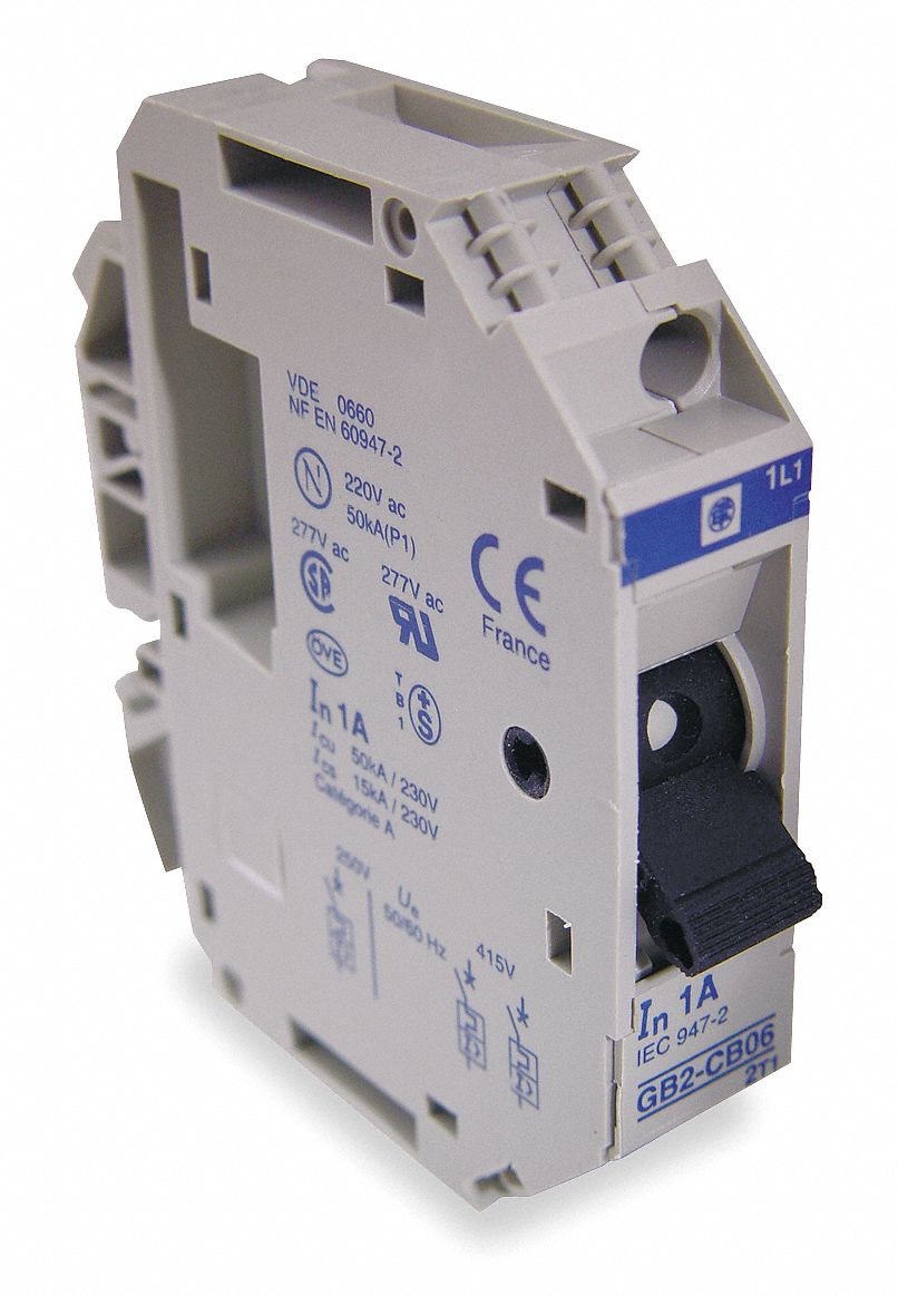 2DG38 - Circuit Protector 1A 12-16 AWG 35mm DIN