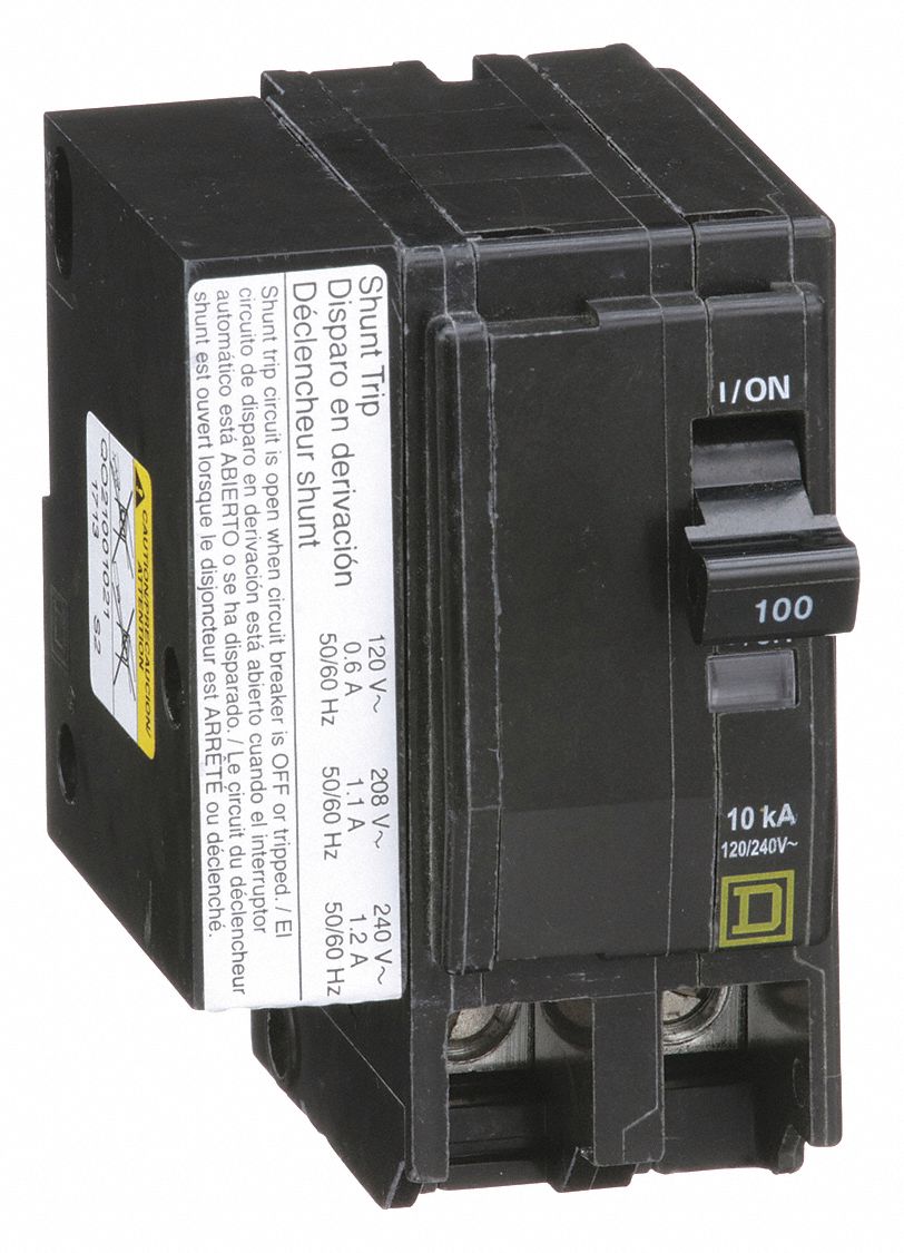 SQUARE D Miniature Circuit Breaker, Amps 100 A, Circuit Breaker Type ...