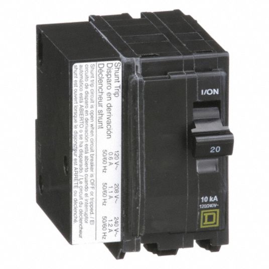 SQUARE D Miniature Circuit Breaker 20 A, 120/240V AC, Single Phase