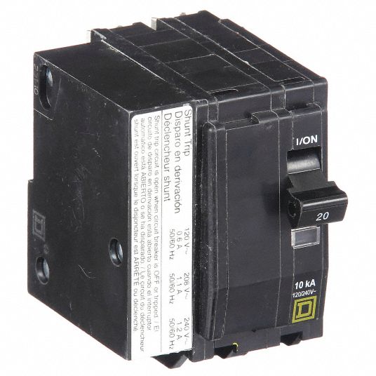 SQUARE D, 20 A, 120/240V AC, Miniature Circuit Breaker - 2DG56 ...