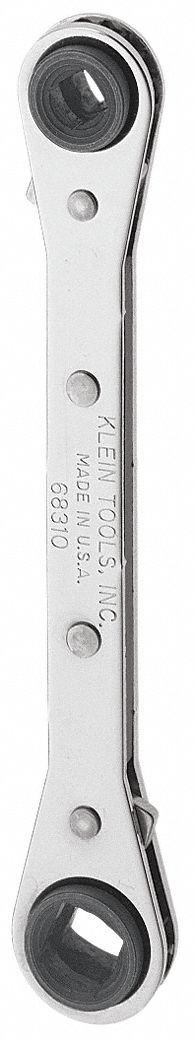 Box End Wrench: Chrome, 1/4 in_3/8 in_3/16 in_5/16 in Head Size, 5 1/2 in Overall Lg