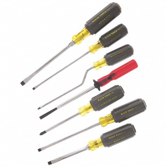 KLEIN TOOLS General Purpose Screwdriver Set, Phillips, Slotted ...