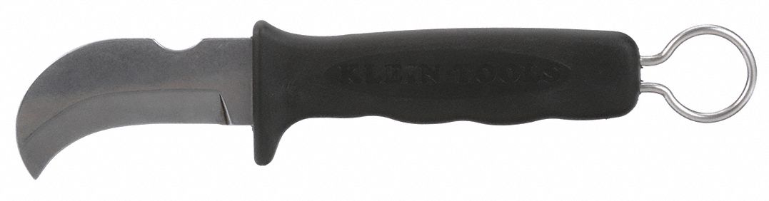 Skinning Knife: 8 in Overall Lg, 3 in Blade Lg, Hooked Blade, Steel, 6 - 8 in, 1570-3