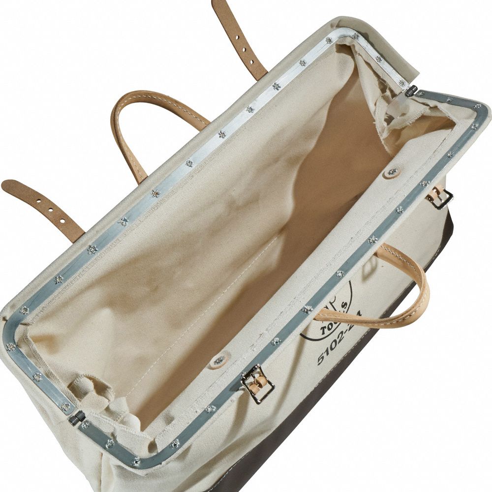 KLEIN TOOLS Tool Bag Canvas, 1 Pockets, 24 in Overall Wd, 6 in Overall