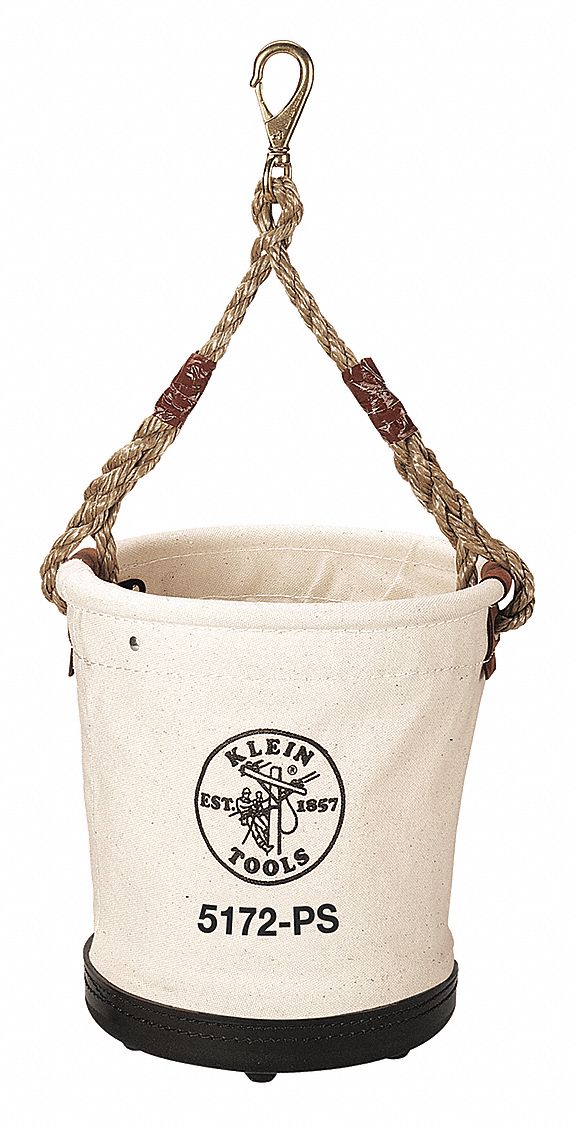 KLEIN TOOLS Canvas Bucket, Natural Canvas - 2DGU5|5172PS - Grainger