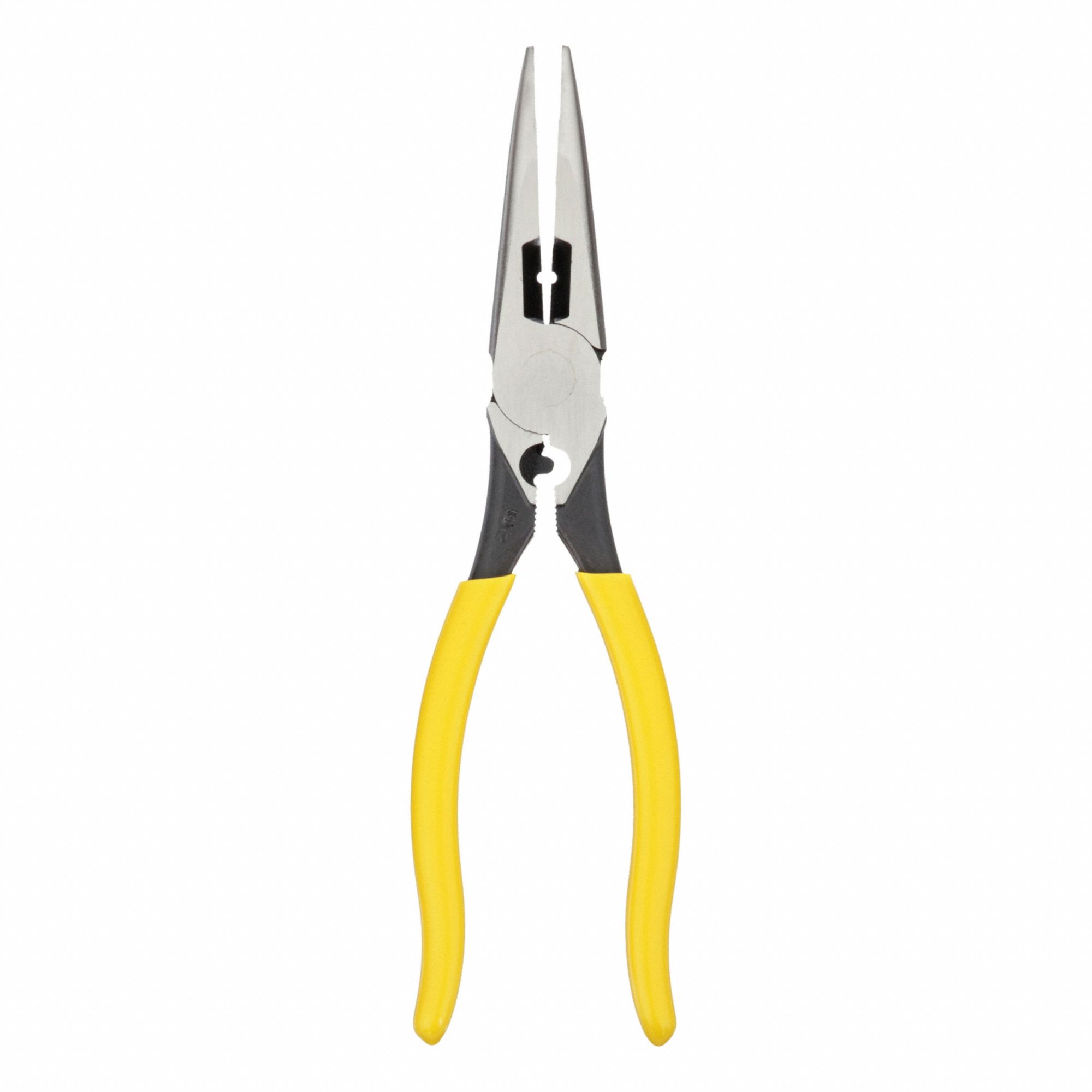 Needle Nose Plier: 1 1/4 in Max Jaw Opening, 8 1/2 in Overall Lg, 2 3/8 in Jaw Lg, 1/8 in Tip Wd