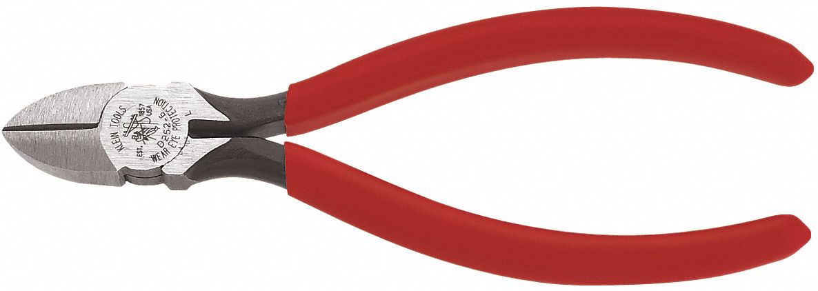KLEIN TOOLS D252-6 Diagonal Cutting Plier,6-1/8" L 2DHA3