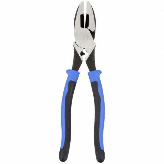 Flat, 9 Grainger in Plier 2DHB5|J2000-9NECR 1/2 Overall - Linemans Lg, 