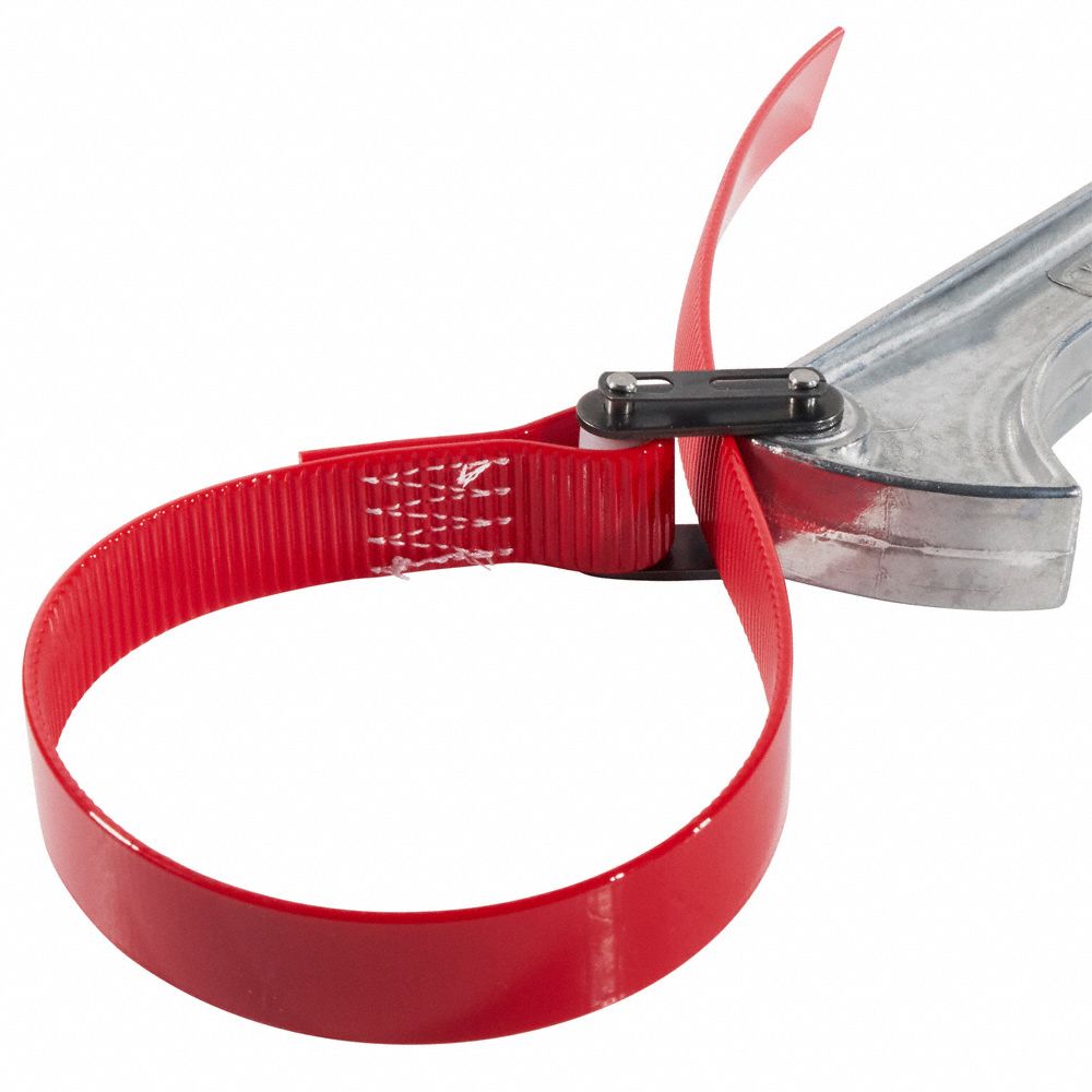 KLEIN TOOLS Strap Wrench, For Outside Diameter 5 in, Handle Length 12