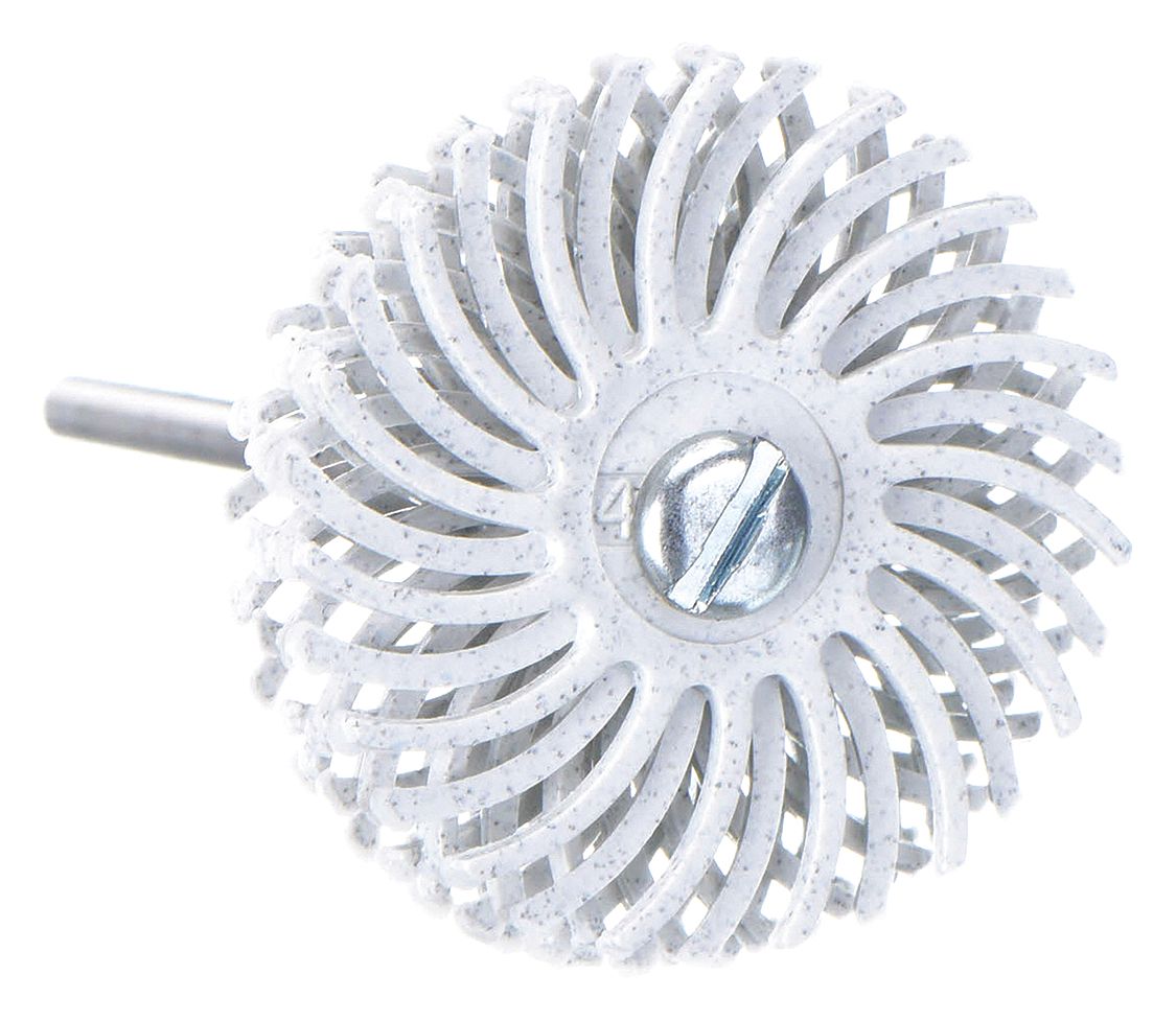 RAIAL BRISTLE DISC, TYPE A, 3 IN DIAMETER X 1/8 IN W, 1/8 IN ARBOUR, CERAMIC, 96 PK