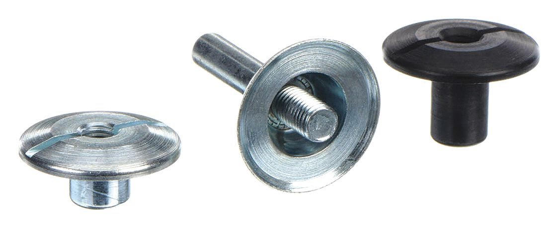 Unitized Wheel Mandrel: 1/4 in Shank, For 3/8 in Wheel Arbor, For 1/8 in to 1/2 in Wheel Thick