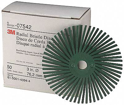Scotch-Brite SR Radial Bristle Discs - 3 Inch Diameter, 20000 RPM, Cream Color (10-Pack)