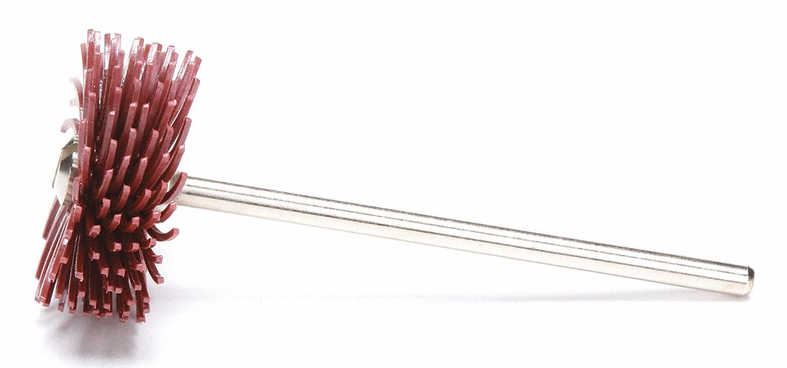 SCOTCHBRITE 3/4 in, Radial Bristle Disc, Arbor Hole, Ceramic, 220