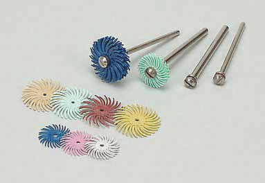 RAIAL BRISTLE DISC, TYPE A, ¾ IN DIAMETER X 1/16 IN W, 1/16 IN ARBOUR, CERAMIC, 192 PK