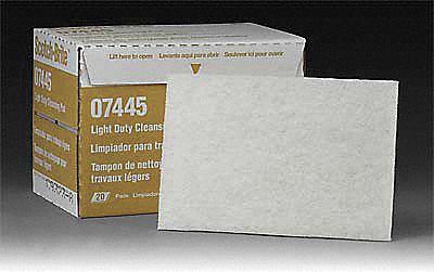 Aluminum Silicate Scotch-Brite White Pack of 20 Light Cleansing Hand Pad 07445 TM 9 Length x 6 Width 