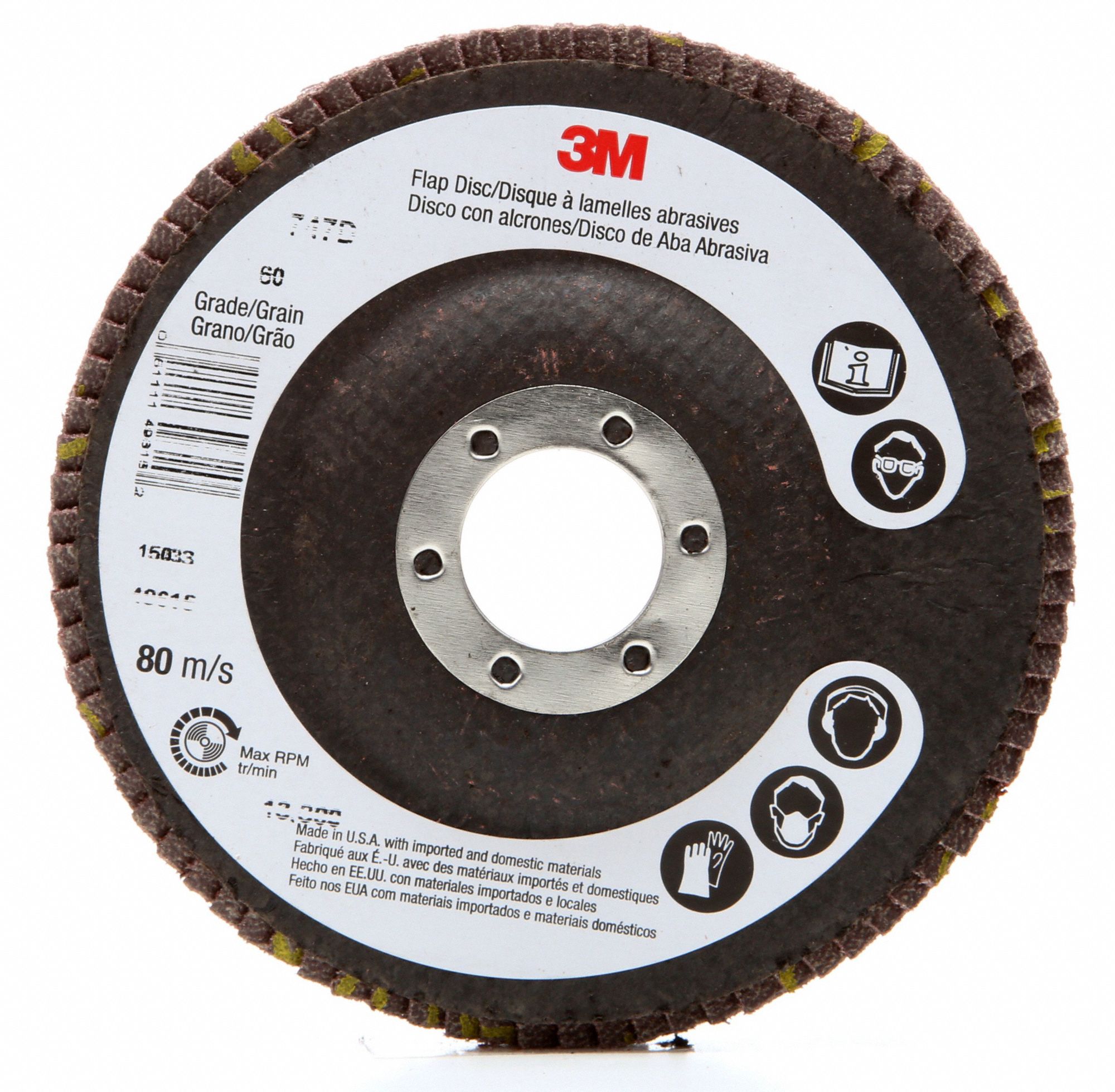 3m Type 27 Flap Disc Ceramic 4 1 2 In Disc Diameter 60 Abrasive Grit Pk 10 2dlf9 747d Grainger