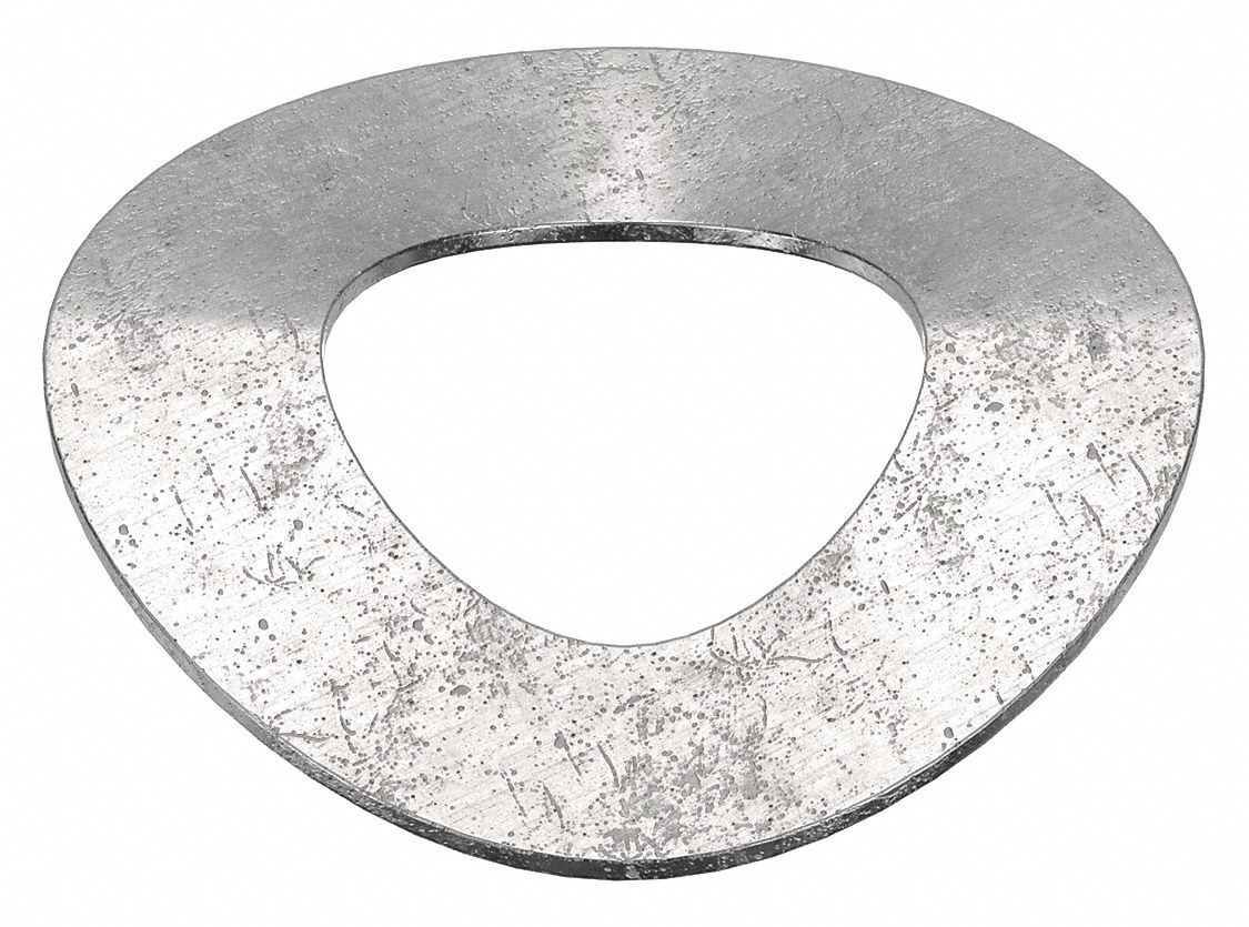 Wave Washer: 18-8, Stainless Steel, #10 Screw Sz, 0.195 in Inside Dia, 3/8 in Outside Dia, 10 PK
