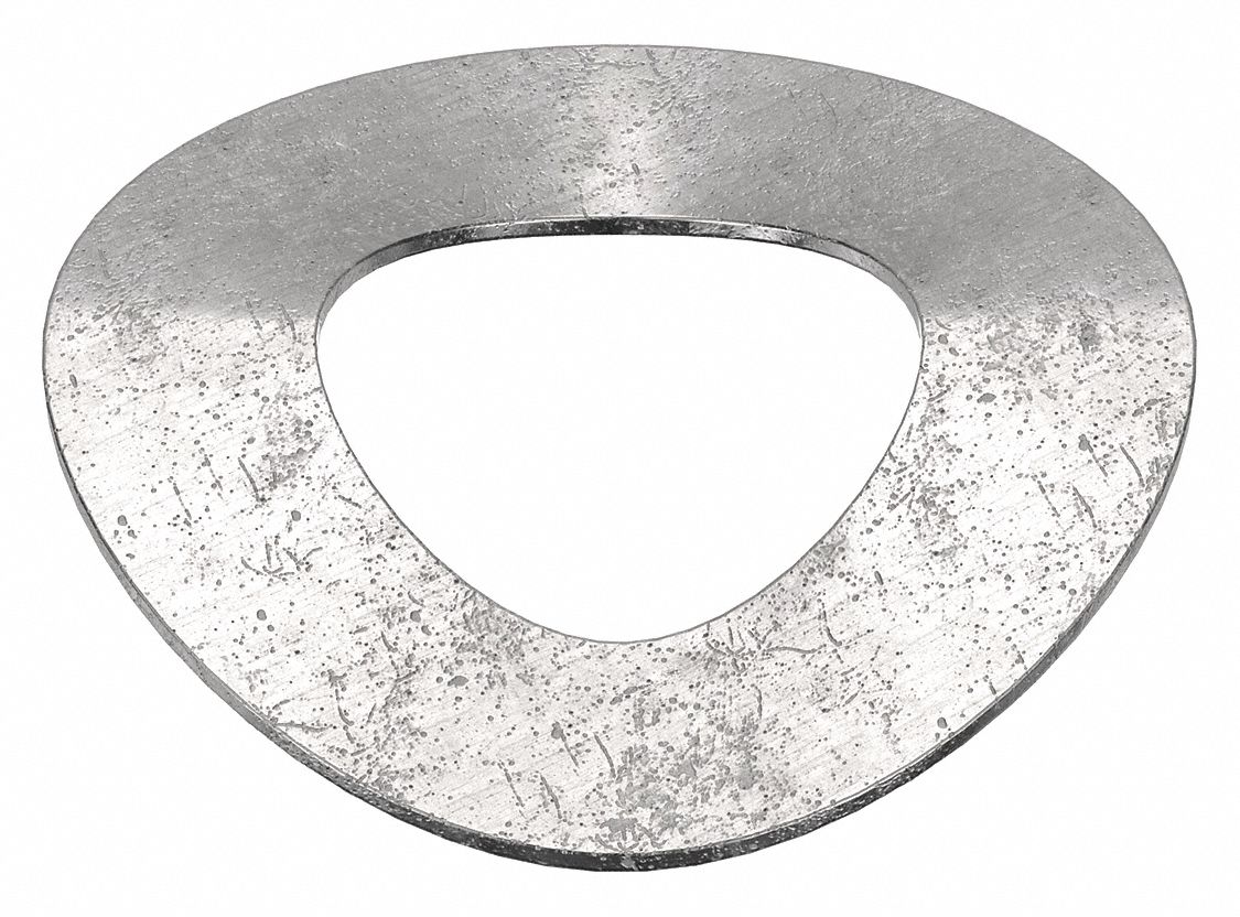 Wave Washer: 18-8, Stainless Steel, 1/4 in Screw Sz, 0.26 in Inside Dia, 31/64 in Outside Dia, 10 PK