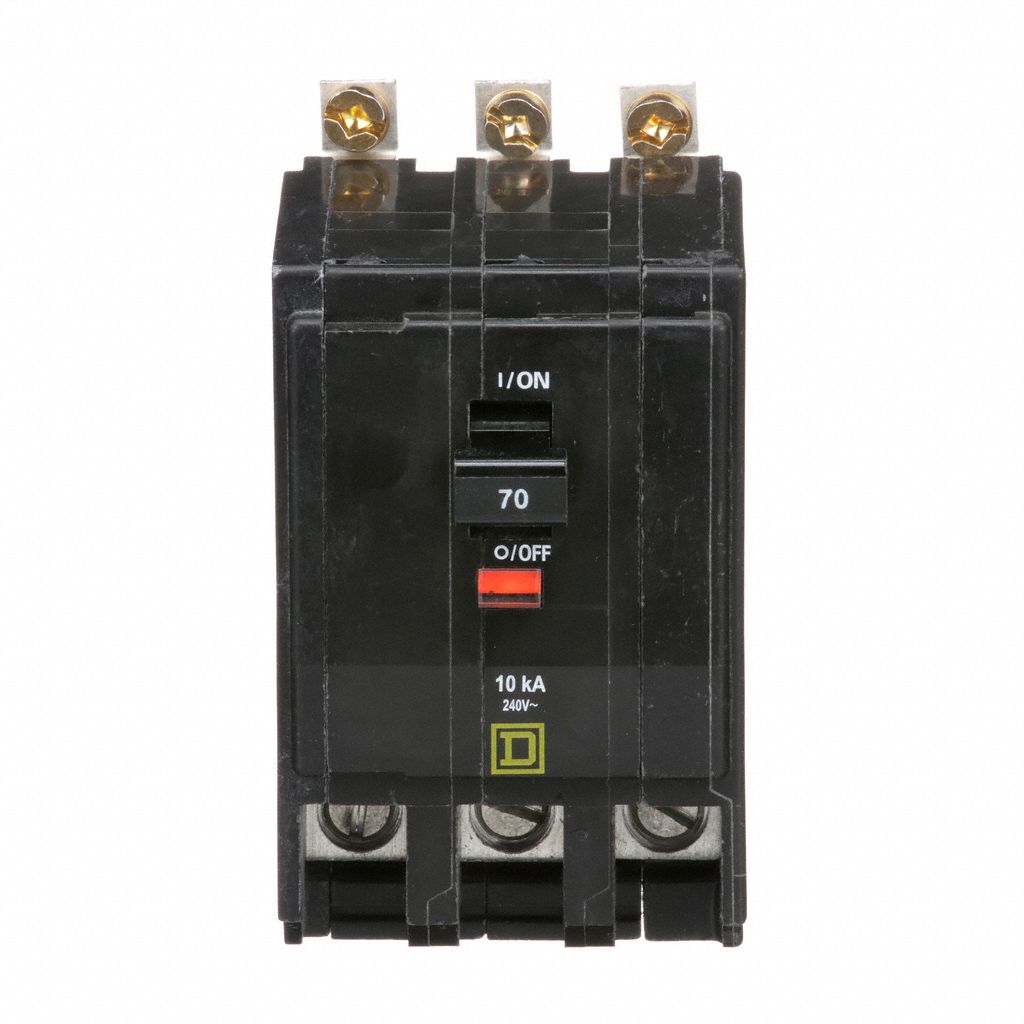 Miniature Circuit Breaker: 70 A, 120/240V AC, Three Phase, 10kA at 120/240V AC, 3 Poles