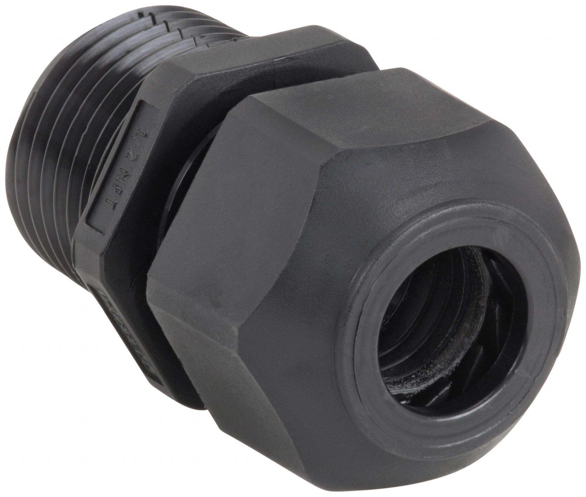 LIQUID TIGHT CORD CONNECTOR, NYLON, ½ IN MNPT, 0.17 IN TO 0.45 IN, BLACK