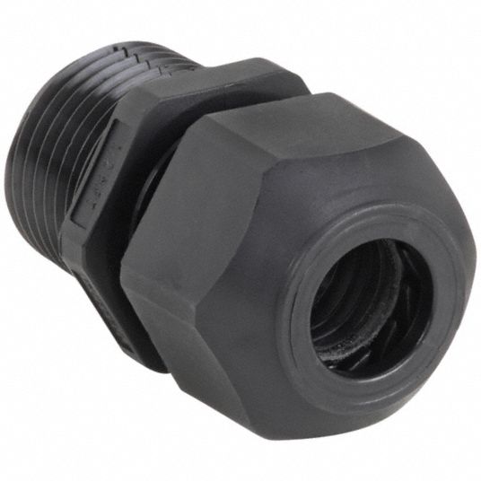 Nylon, 1/2 in MNPT, Liquid Tight Underground Cord Connector -  5D912