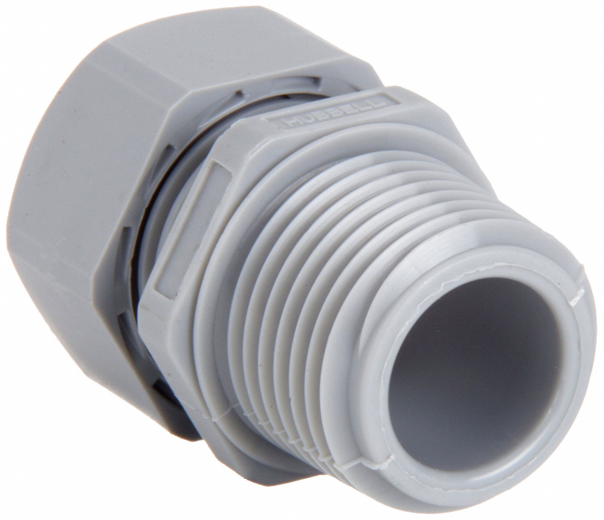 HUBBELL WIRING DEVICE-KELLEMS Liquid Tight Cord Connector: Nylon, 1/2 ...