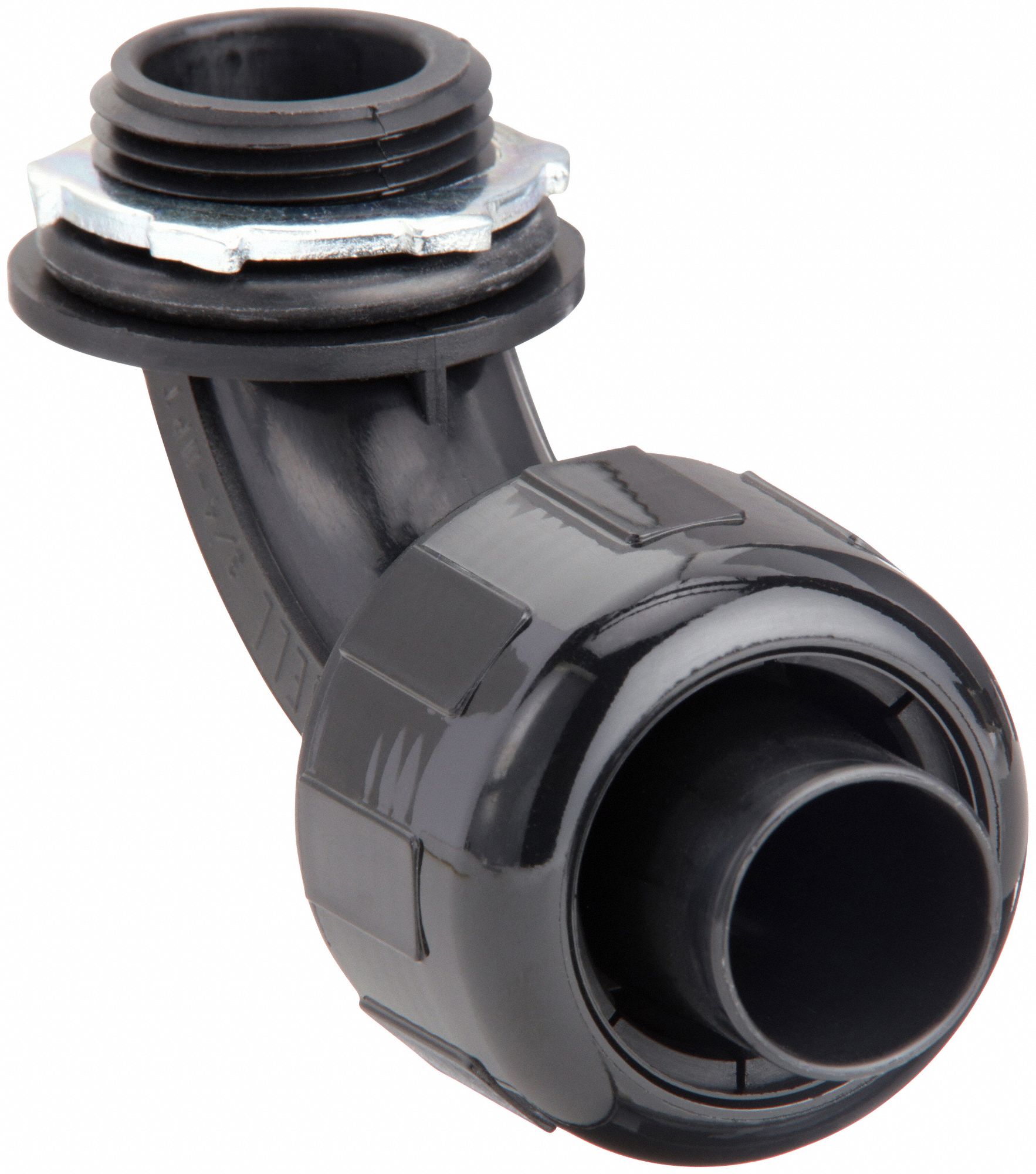 LIQUID-TIGHT CONDUIT FITTING, ¾ IN TRADE SIZE, 90 ° , INSULATED, BLACK