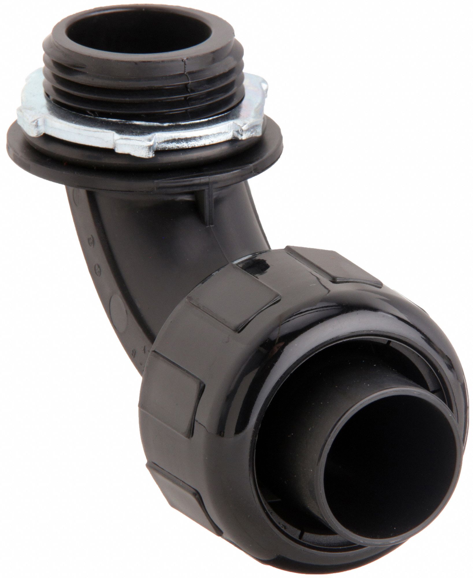 LIQUID-TIGHT CONDUIT FITTING, 1 IN TRADE SIZE, 90 ° , INSULATED, BLACK